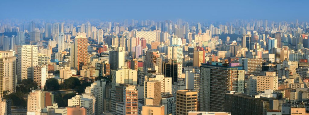 Panoramic view of SaoPaulo urban area